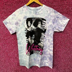 Whitney Houston I wanna Dance With Someone Tie Dye Tee Med